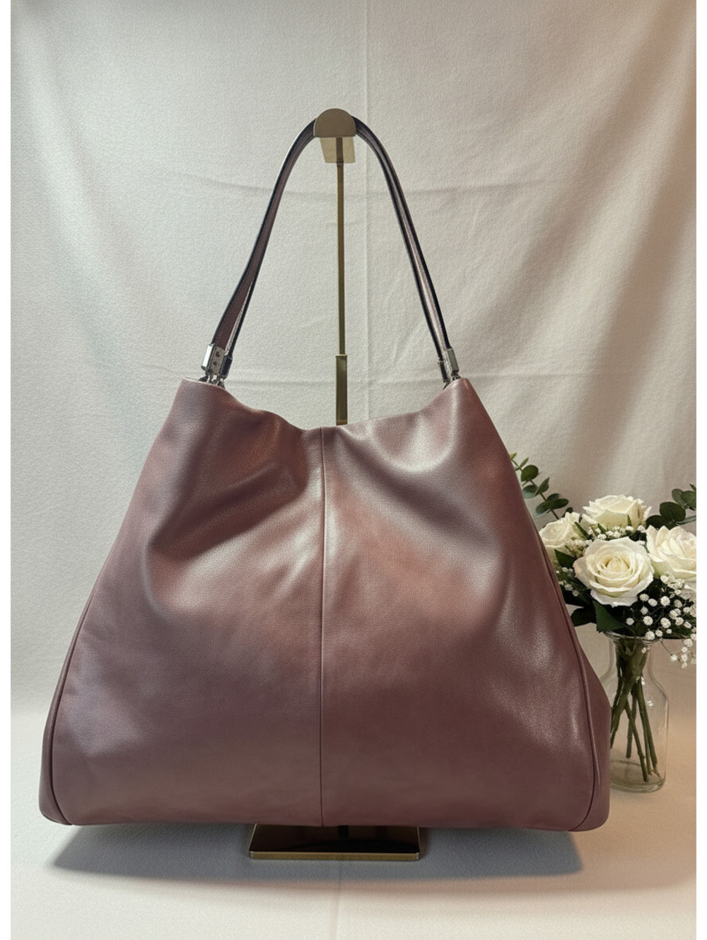 Coach Madison Phoebe Rose Gold Metallic Leather NWT Tote